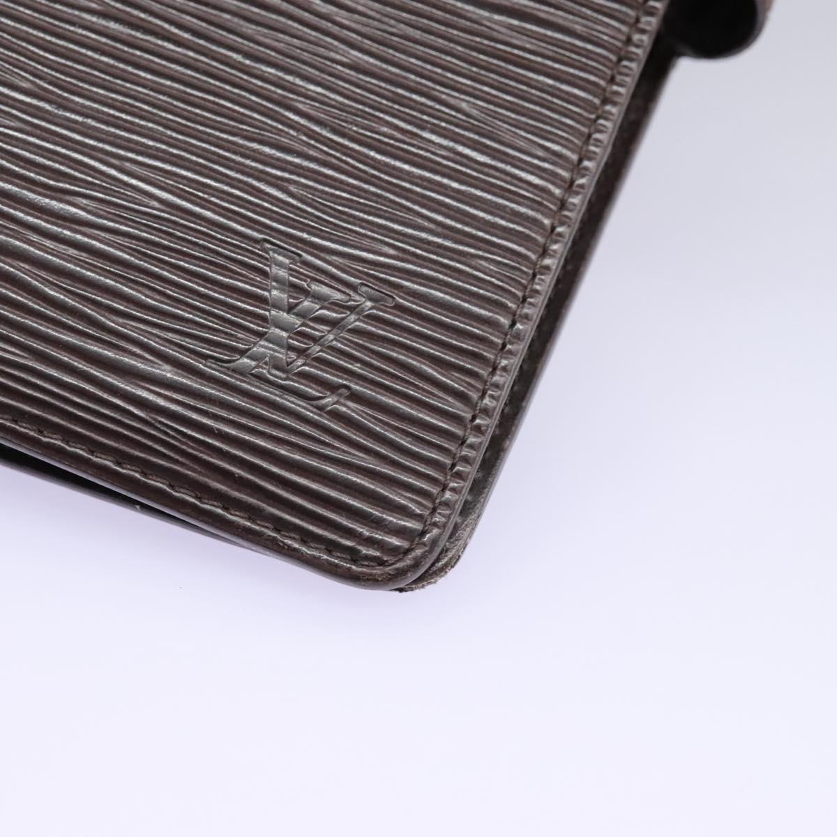 Louis Vuitton Couverture Agenda Fonctionnel Mm Brown Leather Wallet (Pre-Owned)