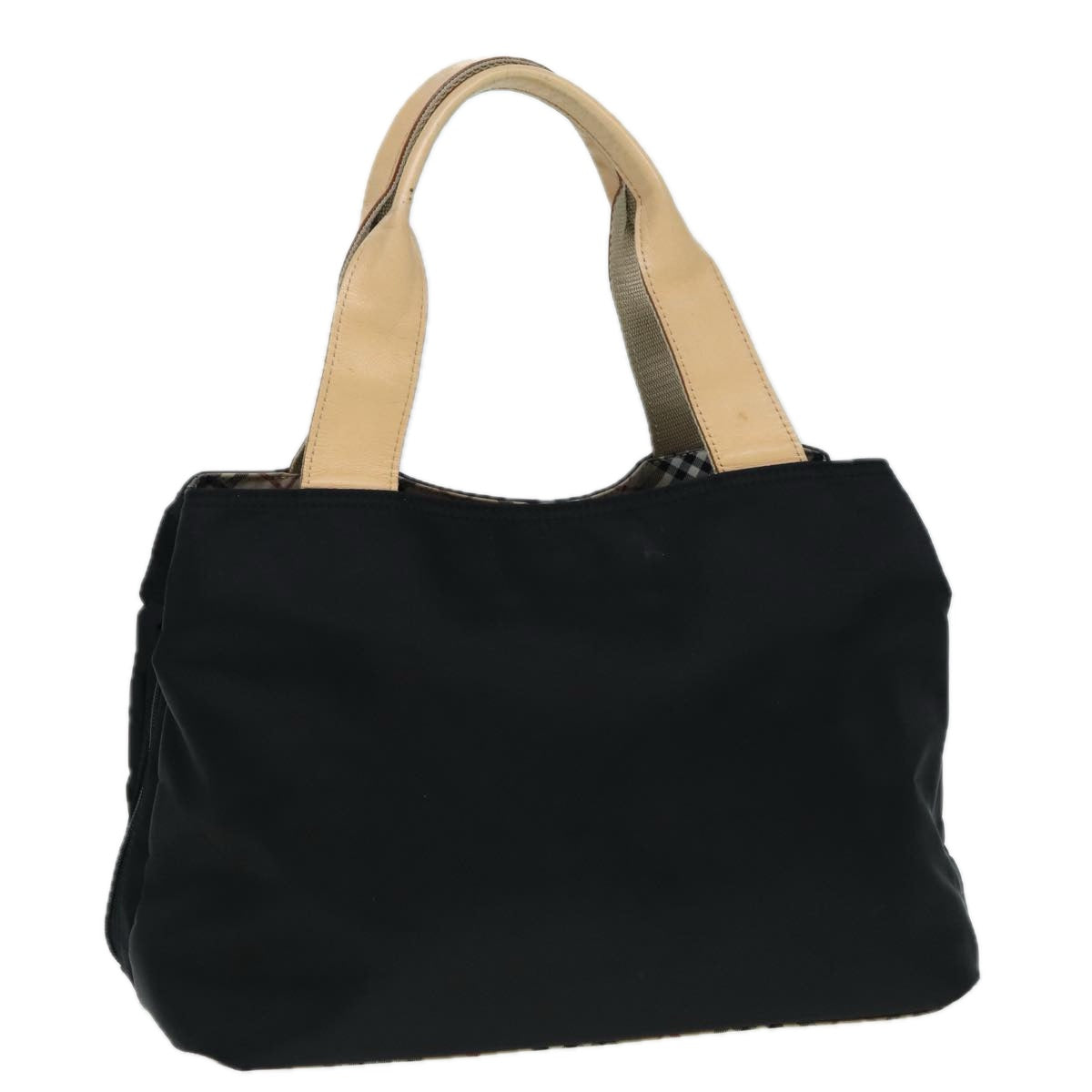 Burberry Nova Check Black Synthetic Tote Bag (Pre-Owned)