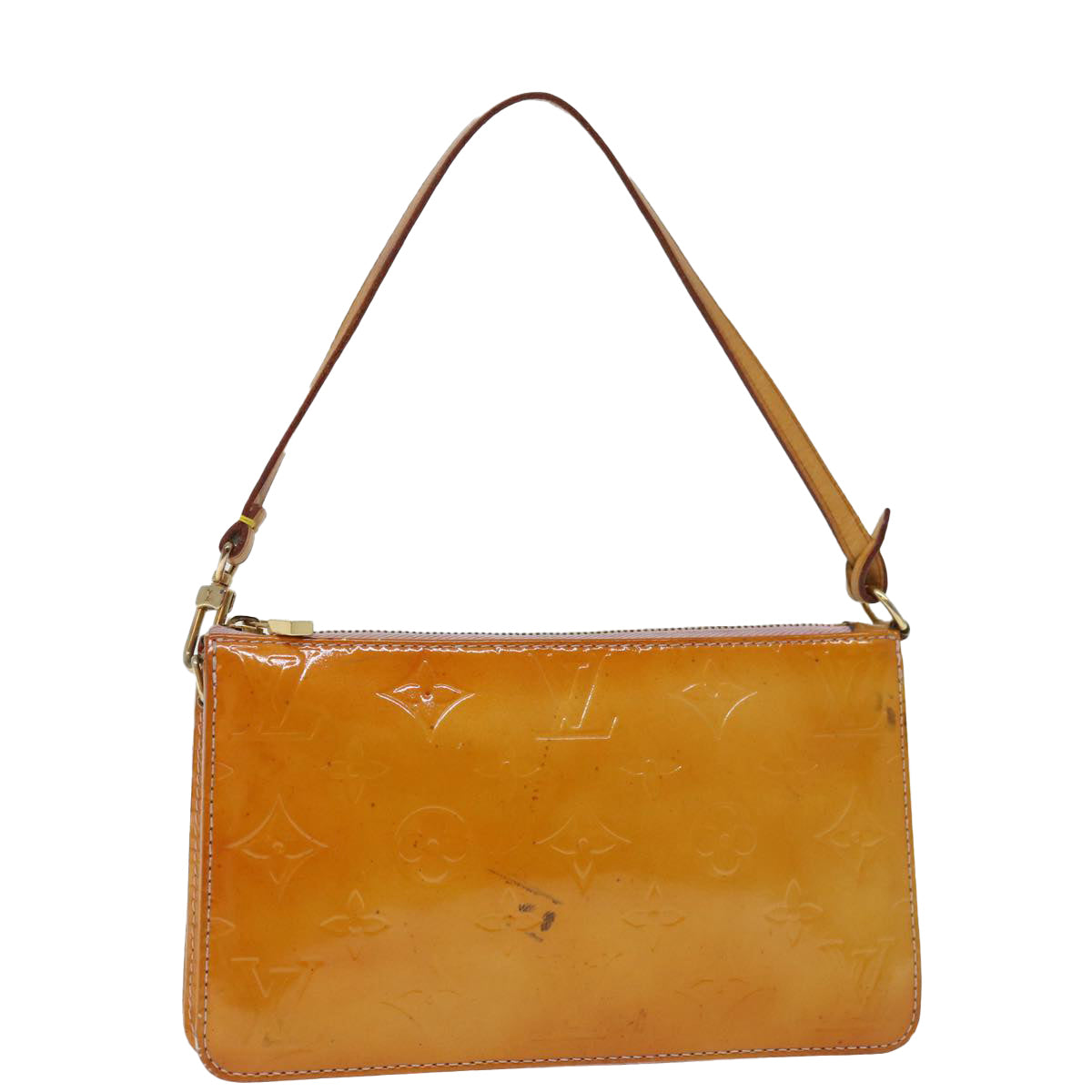 Louis Vuitton Pochette Brown Patent Leather Handbag (Pre-Owned)