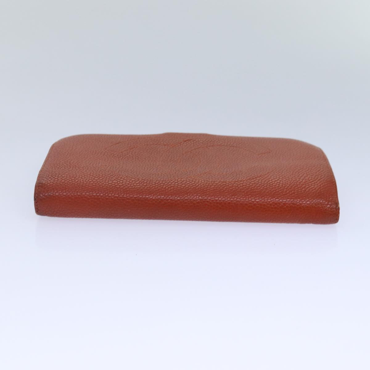 Chanel Porte Carte Orange Leather Wallet (Pre-Owned)
