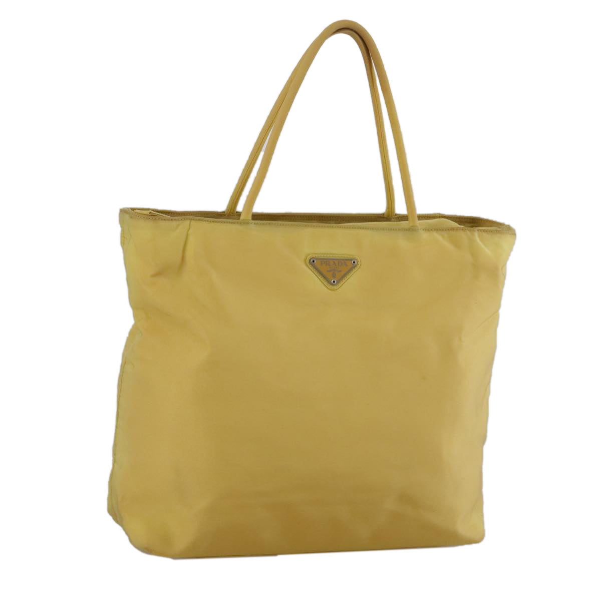 Prada Re-Nylon Yellow Metal Handbag (Pre-Owned)