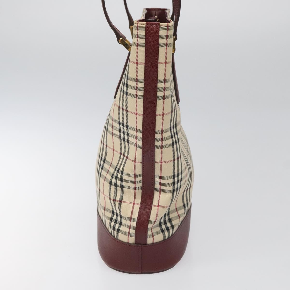 Burberry Nova Check Beige Canvas Tote Bag (Pre-Owned)