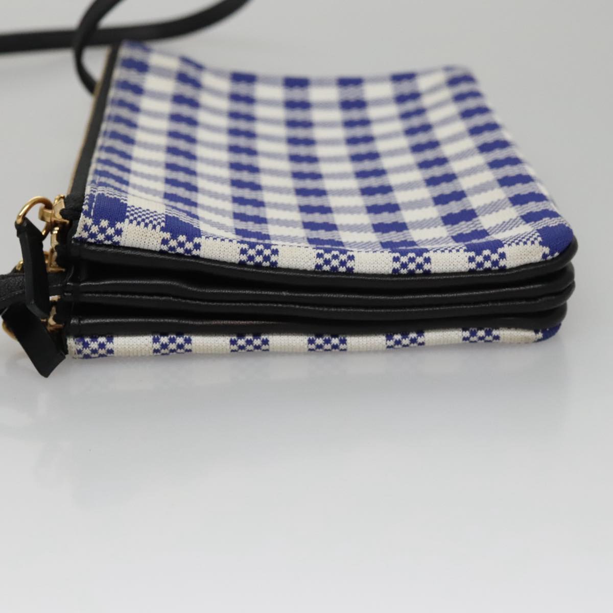 Céline Trio Blue Canvas Shoulder Bag (Pre-Owned)