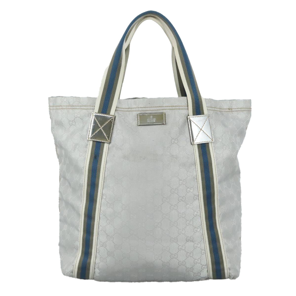Gucci Gg Canvas Grey Canvas Tote Bag (Pre-Owned)