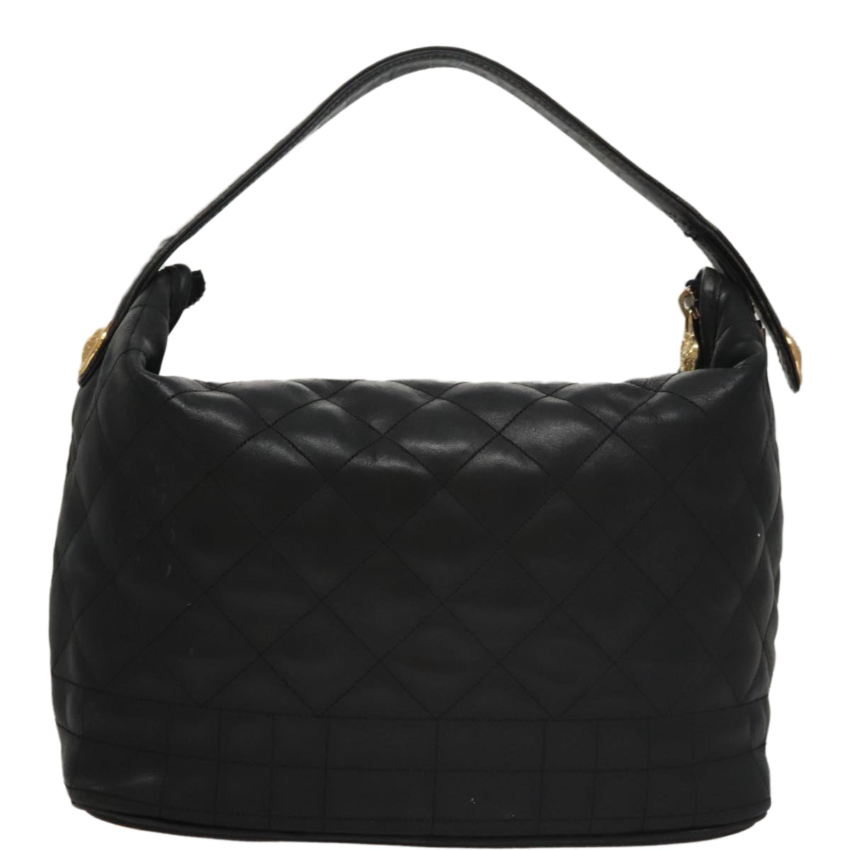 Versace Black Leather Handbag (Pre-Owned)