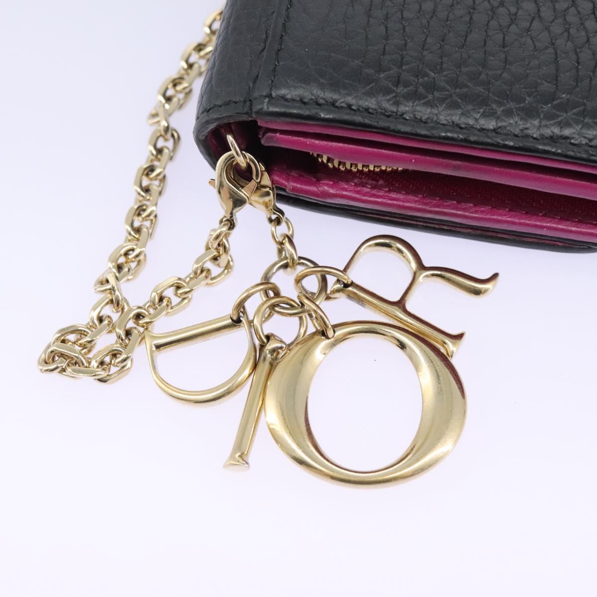 Dior Diorissimo Black Leather Wallet (Pre-Owned)