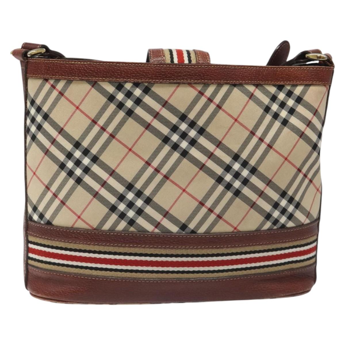 Burberry Nova Check Beige Ceramic Shoulder Bag (Pre-Owned)