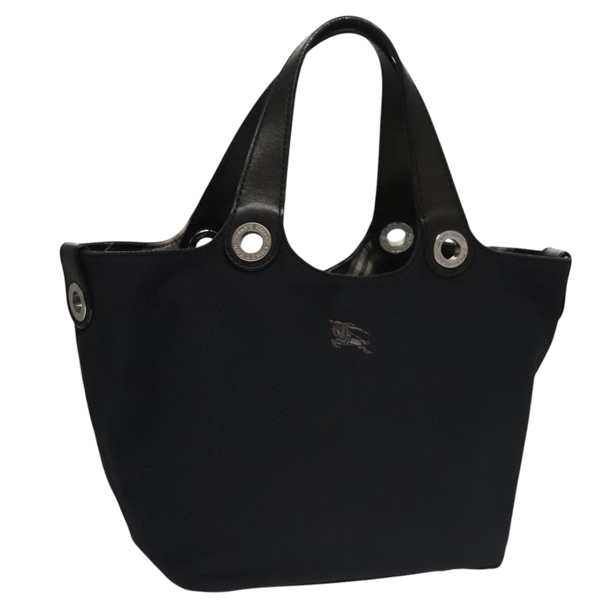 Burberry Blue Label Navy Canvas Handbag (Pre-Owned)