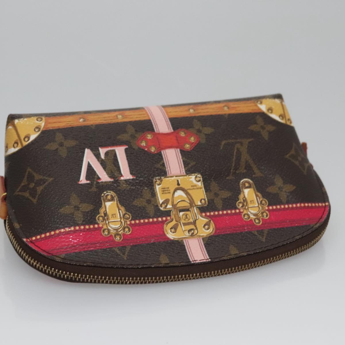 Louis Vuitton Cosmetic Pouch Brown Canvas Clutch Bag (Pre-Owned)