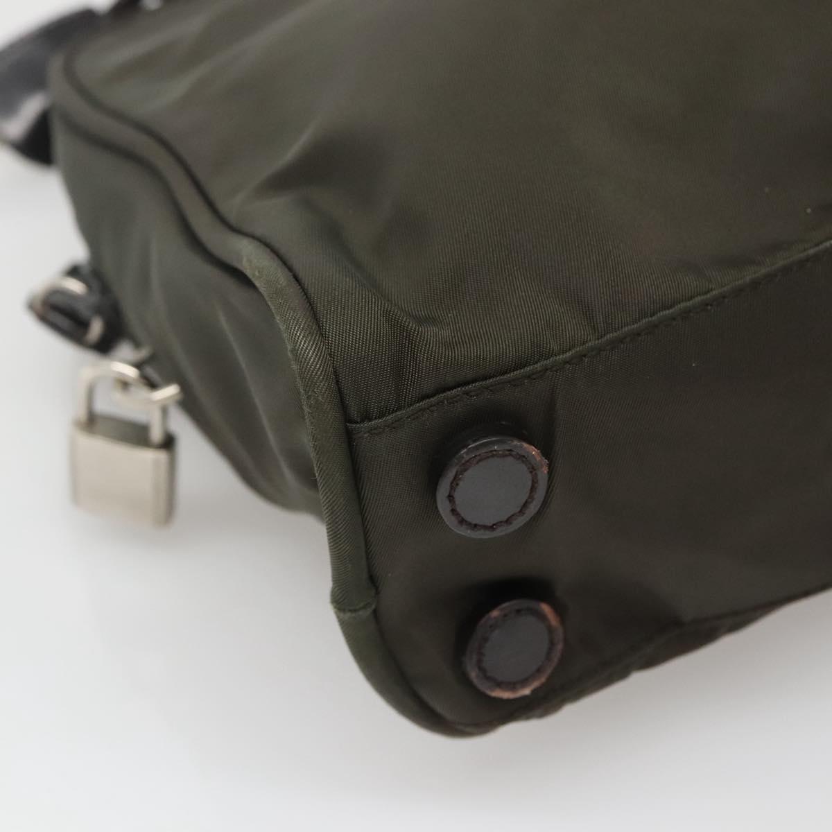 Prada Re-Nylon Khaki Synthetic Handbag (Pre-Owned)