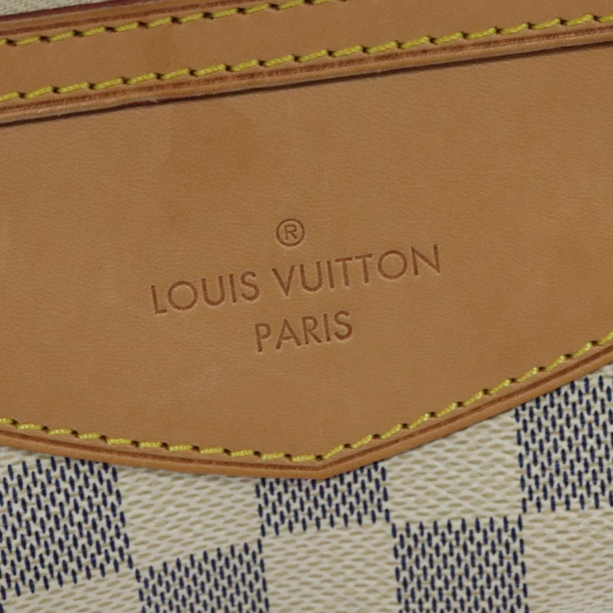Louis Vuitton Siracusa Beige Canvas Shoulder Bag (Pre-Owned)