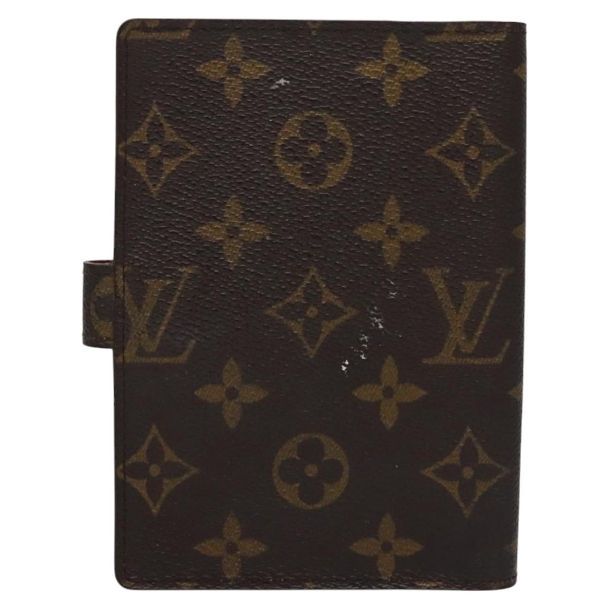 Louis Vuitton Couverture Agenda Fonctionnel Pm Brown Canvas Wallet (Pre-Owned)