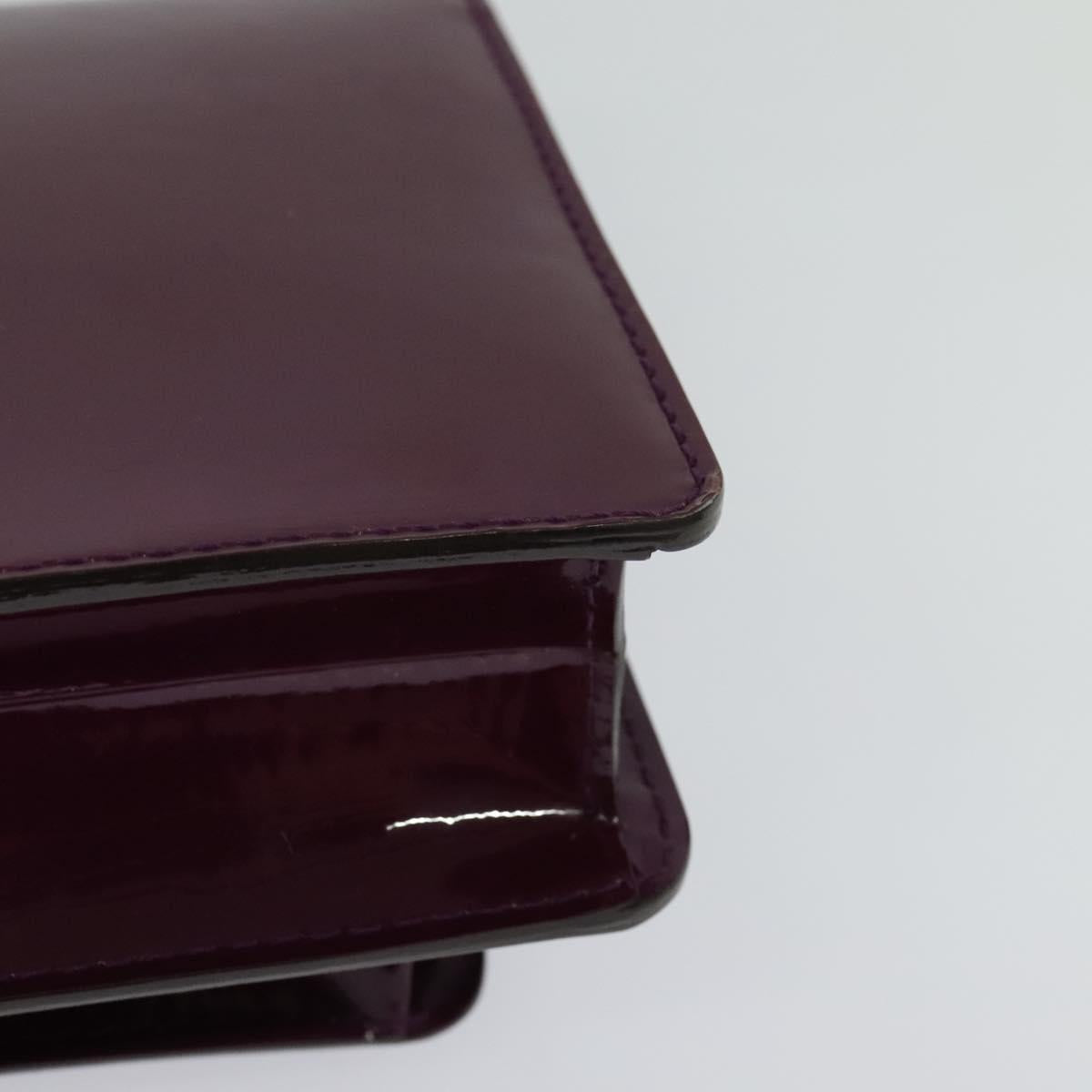 Louis Vuitton Monceau Burgundy Patent Leather Handbag (Pre-Owned)