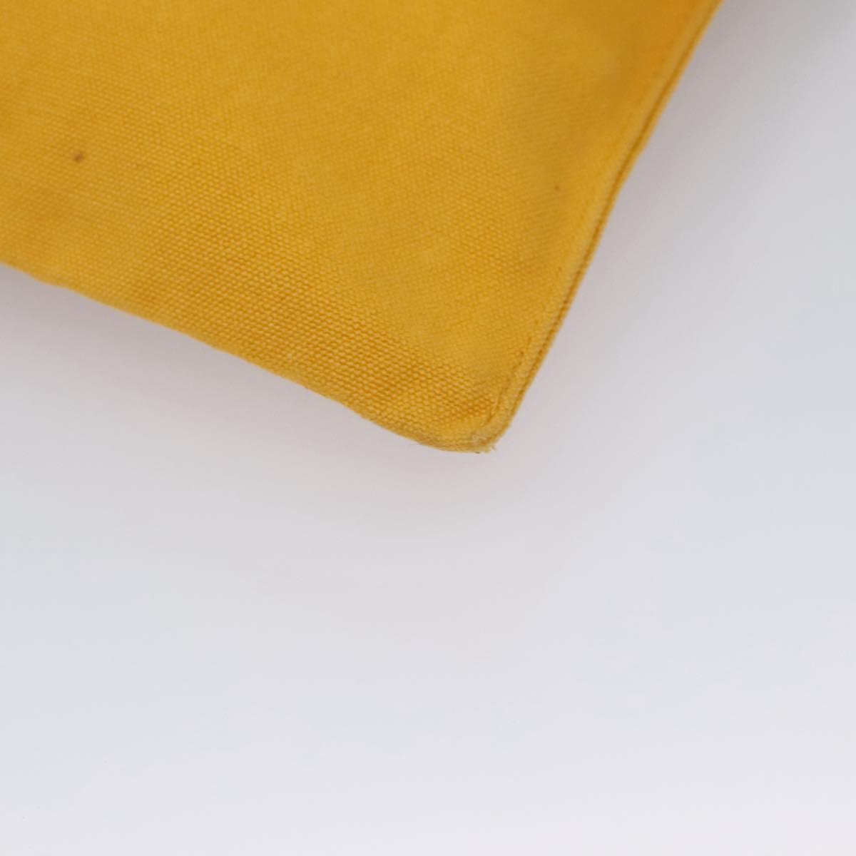Hermès Yellow Canvas Clutch Bag (Pre-Owned)