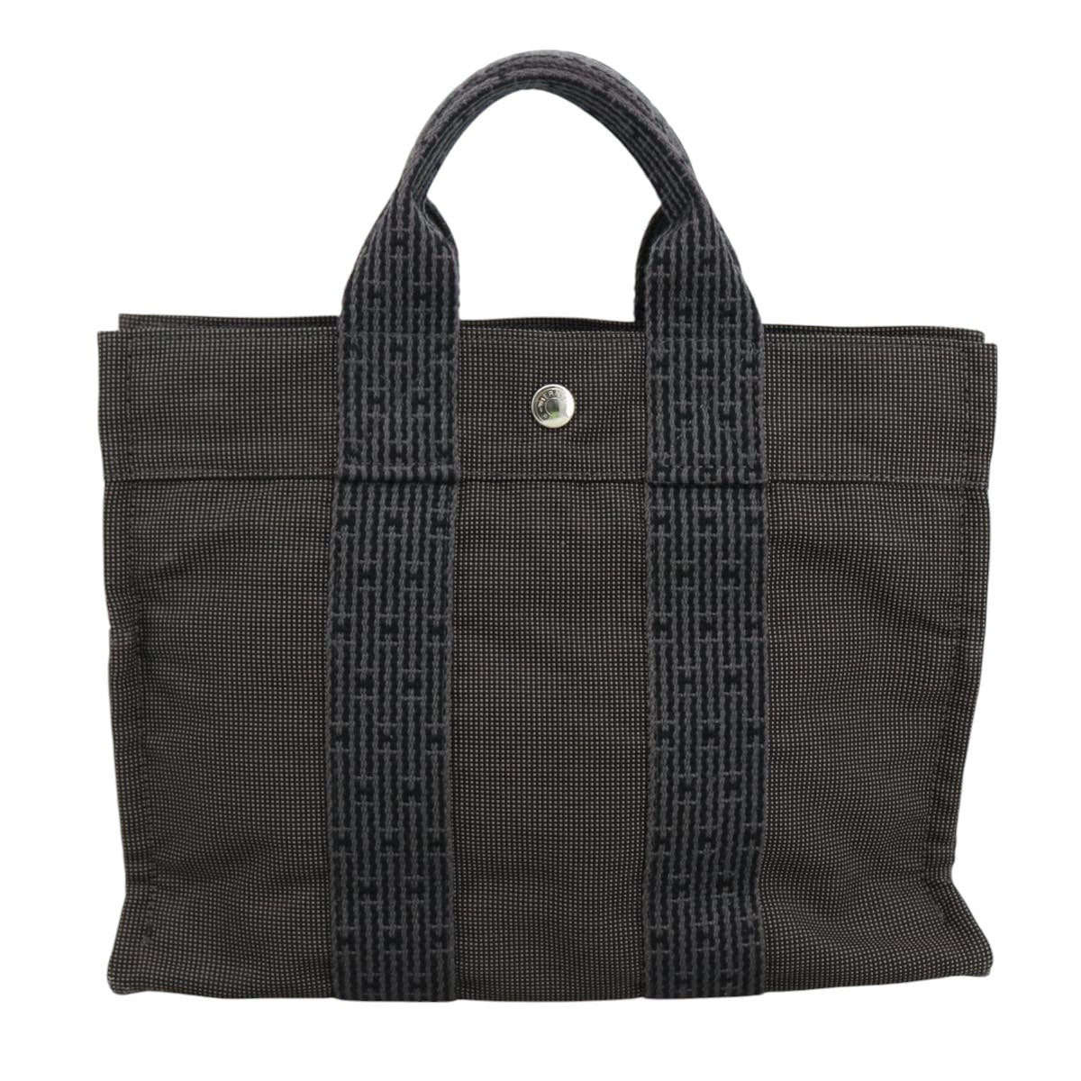 Hermès Herline Grey Canvas Tote Bag (Pre-Owned)