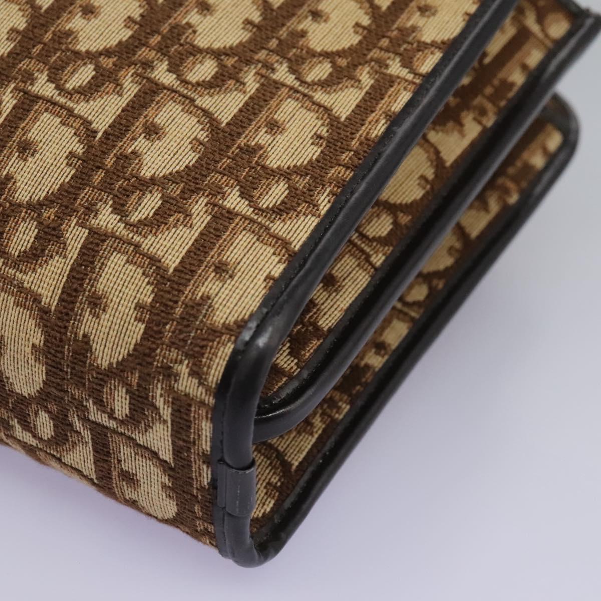 Dior Trotter Brown Canvas Handbag (Pre-Owned)