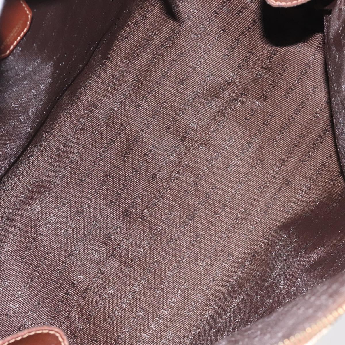 Burberry Nova Check Beige Canvas Handbag (Pre-Owned)