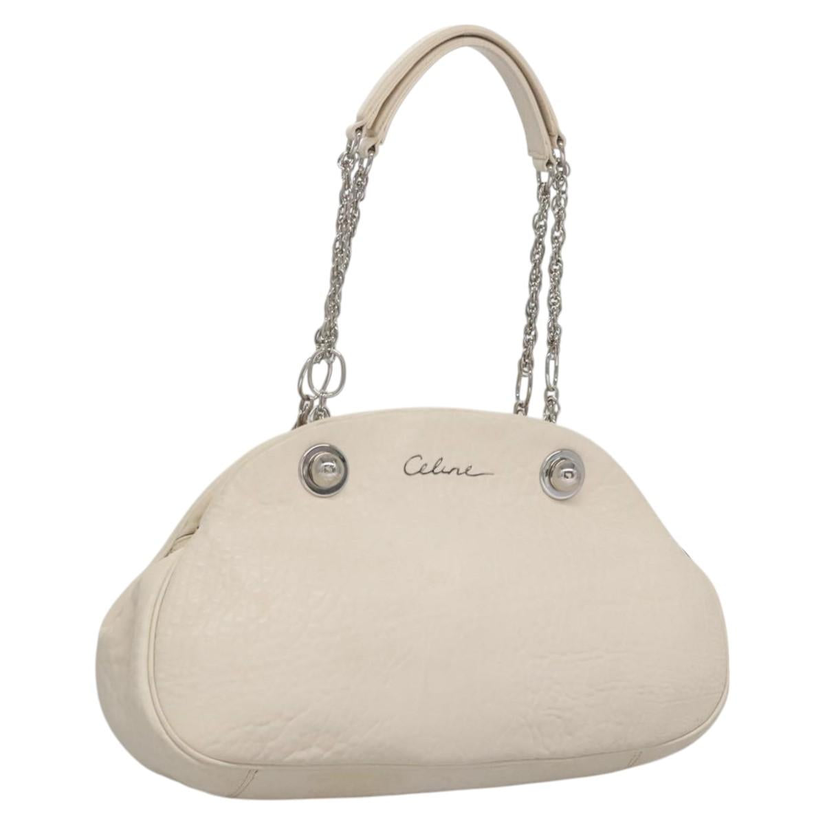 Céline Vintage Beige Leather Shoulder Bag (Pre-Owned)