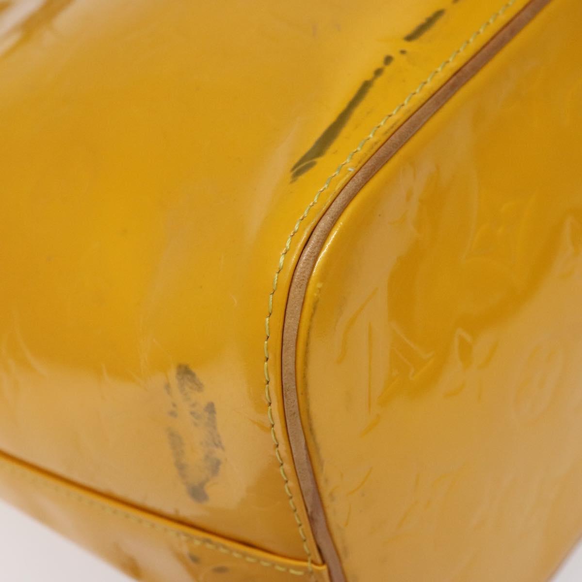 Louis Vuitton Houston Yellow Patent Leather Handbag (Pre-Owned)
