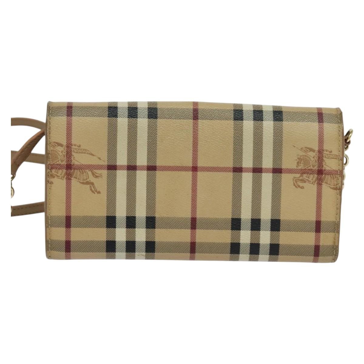 Burberry Haymarket Beige Canvas Wallet (Pre-Owned)