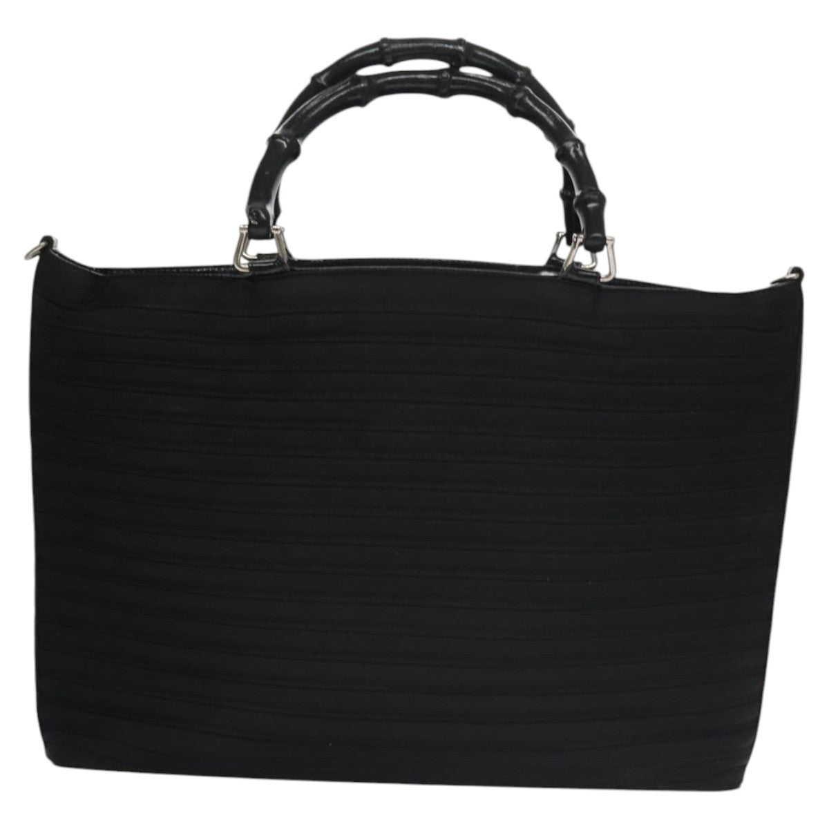 Gucci Bamboo Black Synthetic Handbag (Pre-Owned)