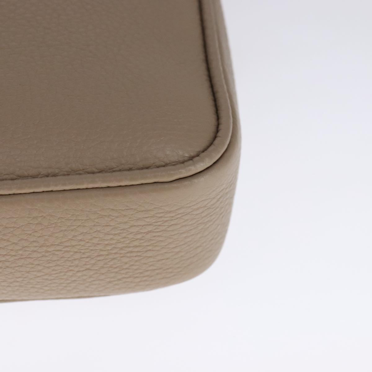 Versace Medusa Beige Leather Shoulder Bag (Pre-Owned)