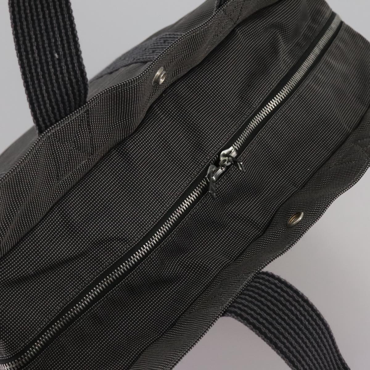 Hermès Herline Grey Canvas Handbag (Pre-Owned)