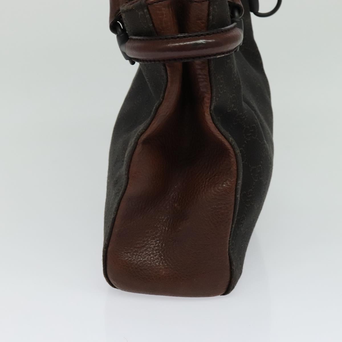 Gucci Horsebit Brown Canvas Tote Bag (Pre-Owned)