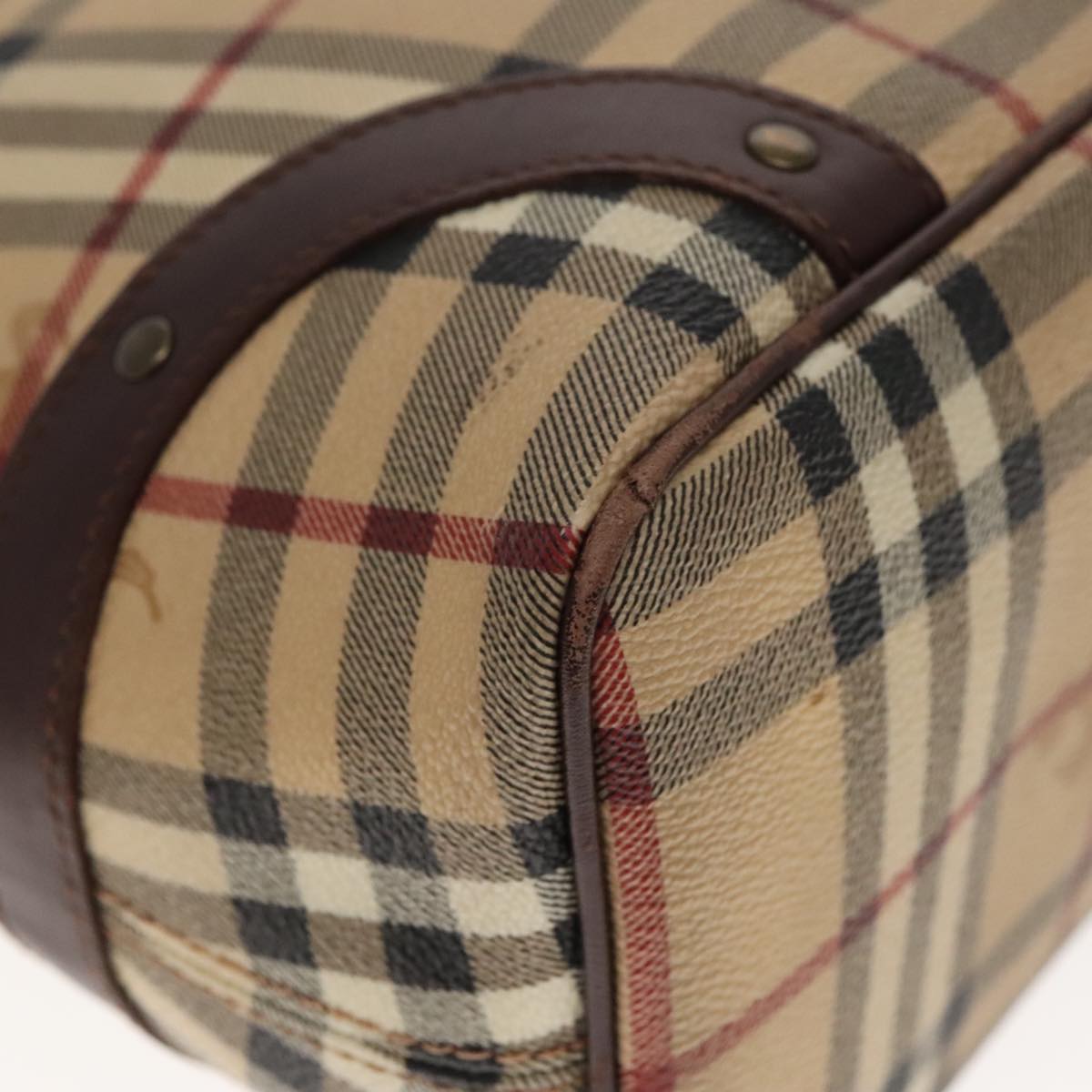Burberry Nova Check Beige Canvas Tote Bag (Pre-Owned)