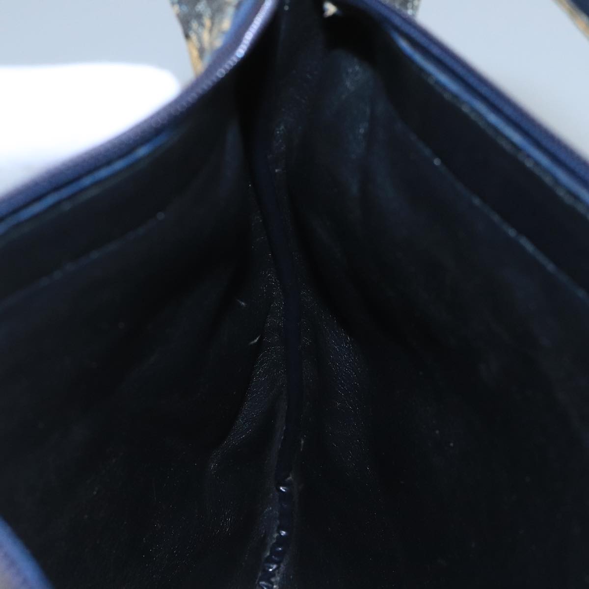 Dior Trotter Navy Canvas Shoulder Bag (Pre-Owned)