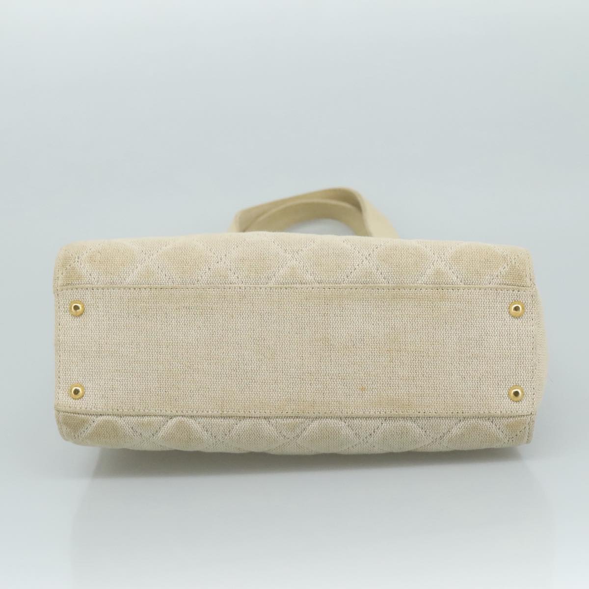 Chanel Quilted Ecru Canvas Tote Bag (Pre-Owned)
