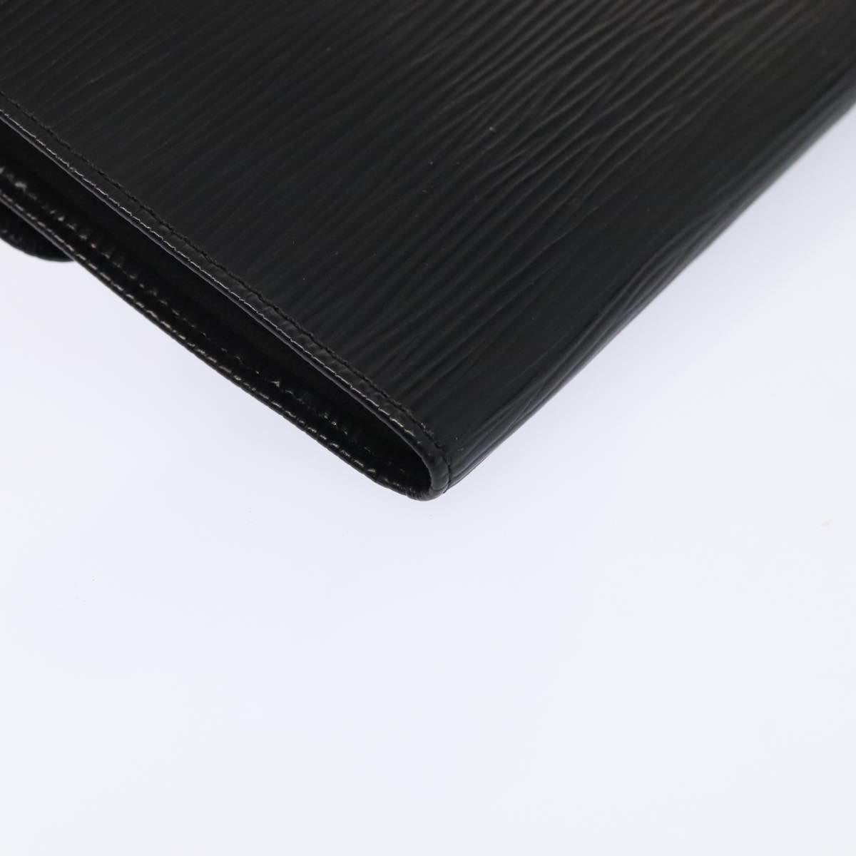Louis Vuitton Rouleau Black Leather Clutch Bag (Pre-Owned)
