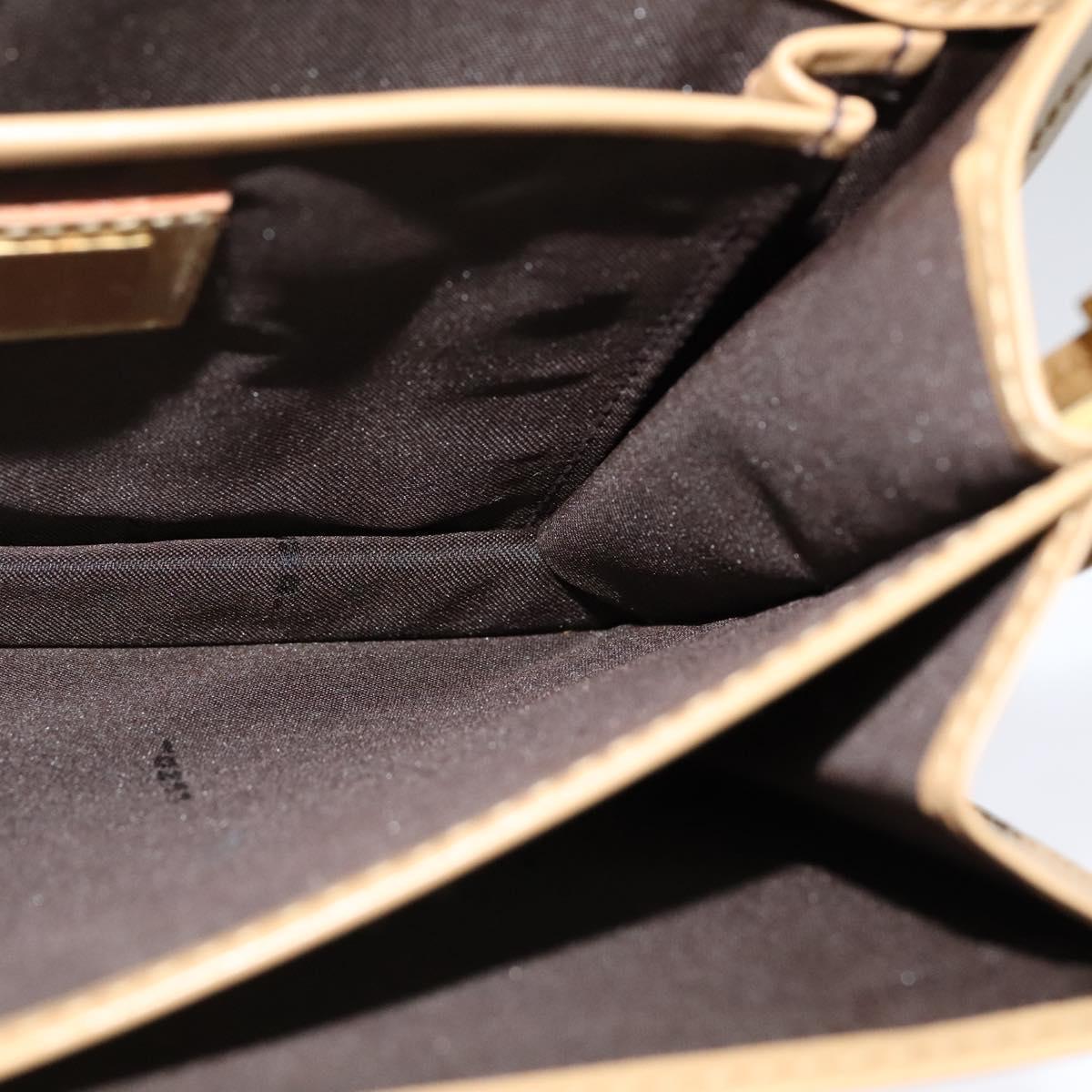 Fendi Gold Leather Shoulder Bag (Pre-Owned)