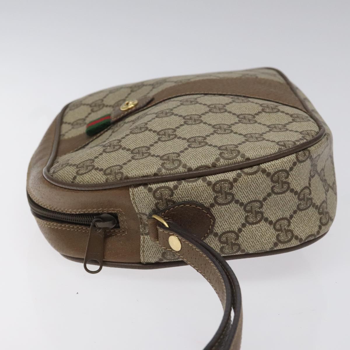 Gucci Ophidia Beige Canvas Clutch Bag (Pre-Owned)