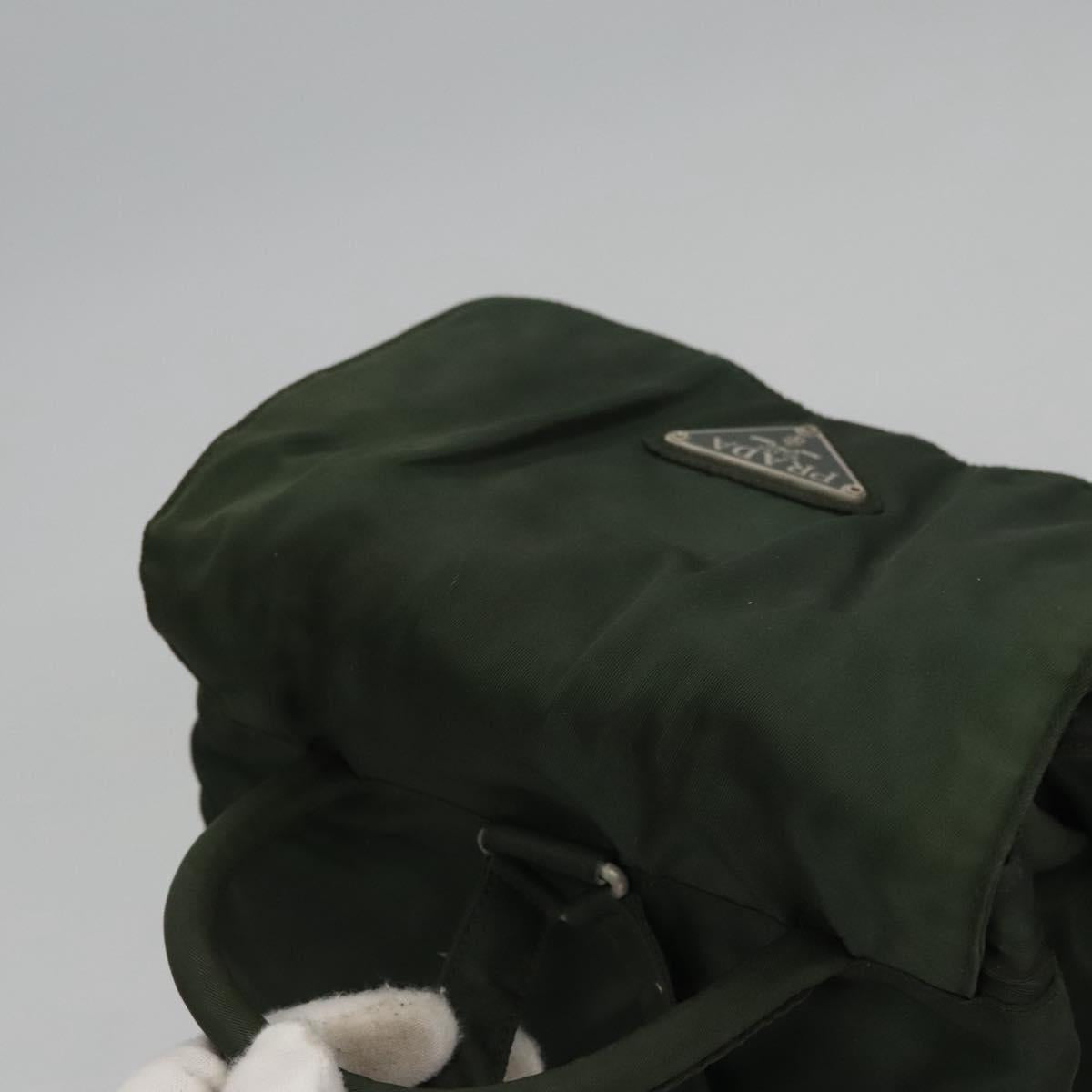 Prada Tessuto Khaki Canvas Backpack Bag (Pre-Owned)