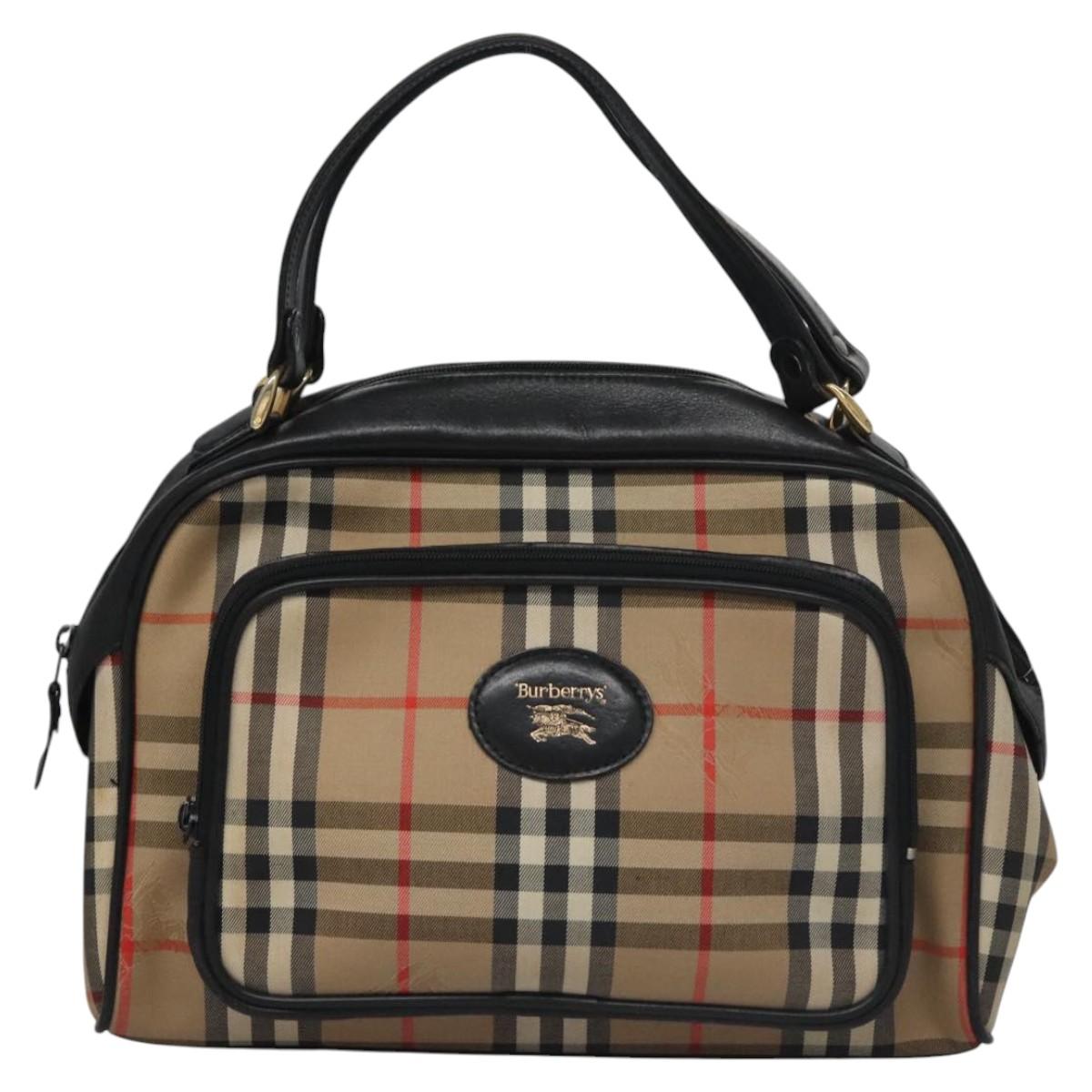 Burberry London Beige Canvas Handbag (Pre-Owned)