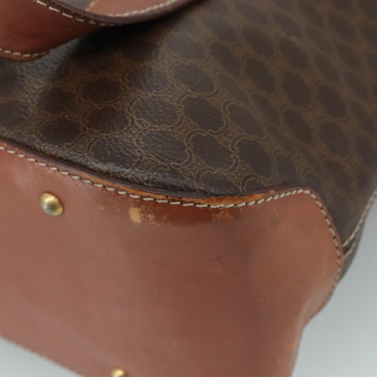 Céline Macadam Brown Leather Handbag (Pre-Owned)