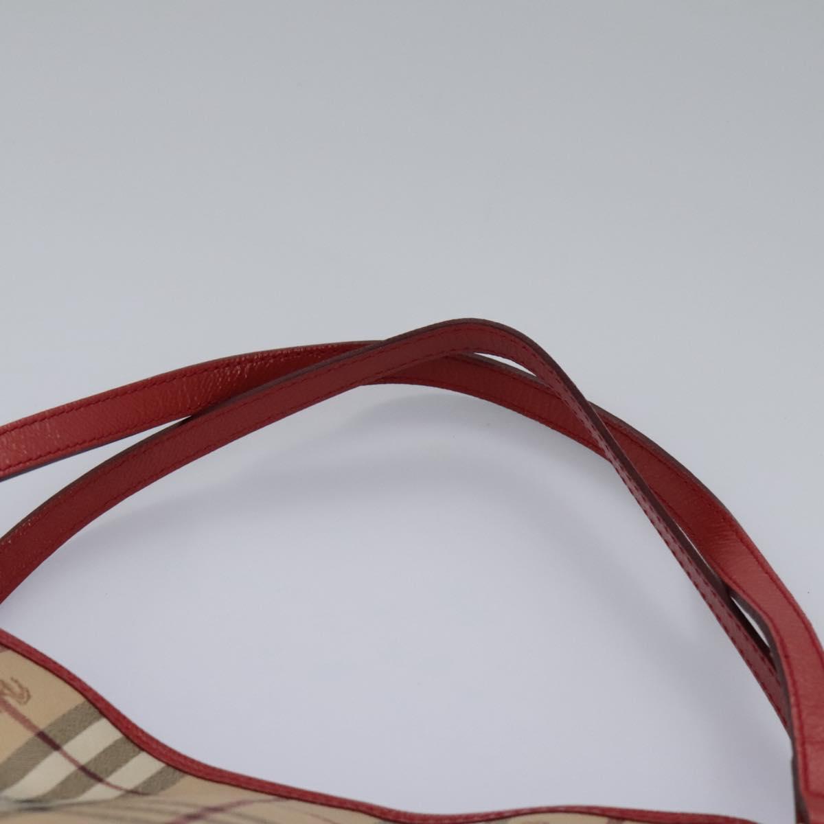 Burberry Haymarket Beige Canvas Tote Bag (Pre-Owned)