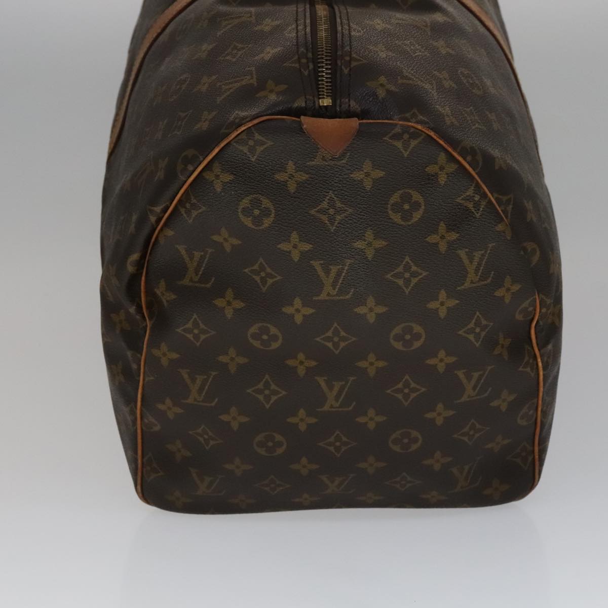 Louis Vuitton Keepall 55 Brown Leather Travel Bag (Pre-Owned)