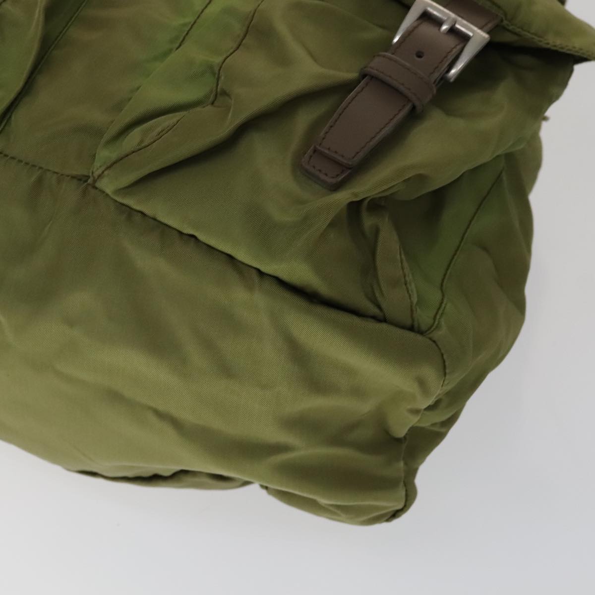 Prada Tessuto Khaki Synthetic Backpack Bag (Pre-Owned)