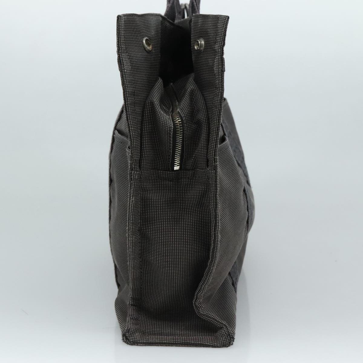 Hermès Herline Grey Canvas Tote Bag (Pre-Owned)