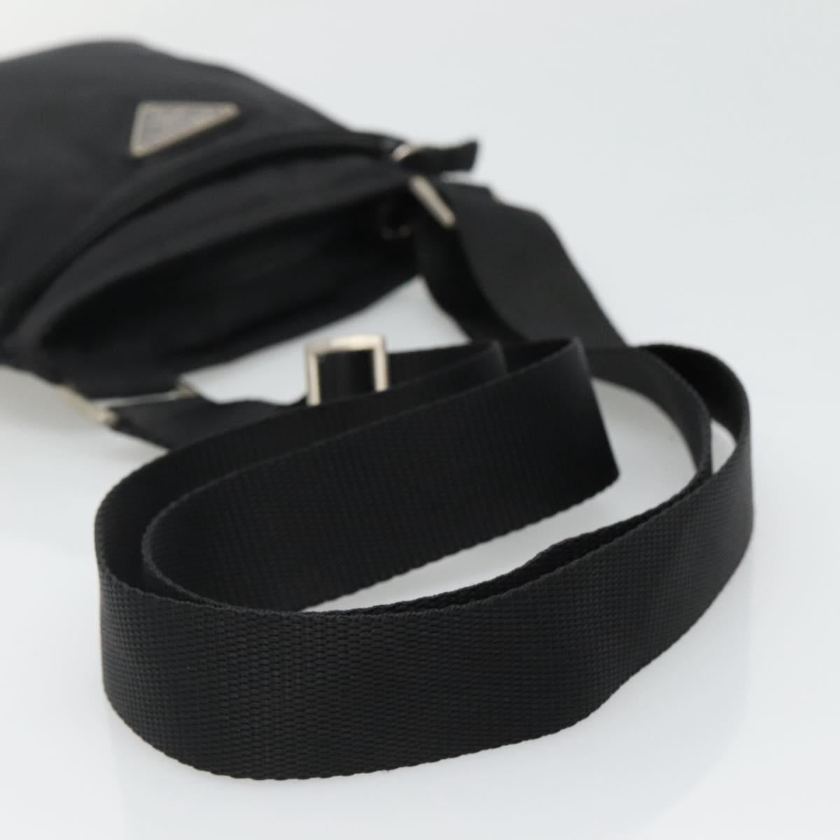 Prada Tessuto Black Synthetic Shoulder Bag (Pre-Owned)