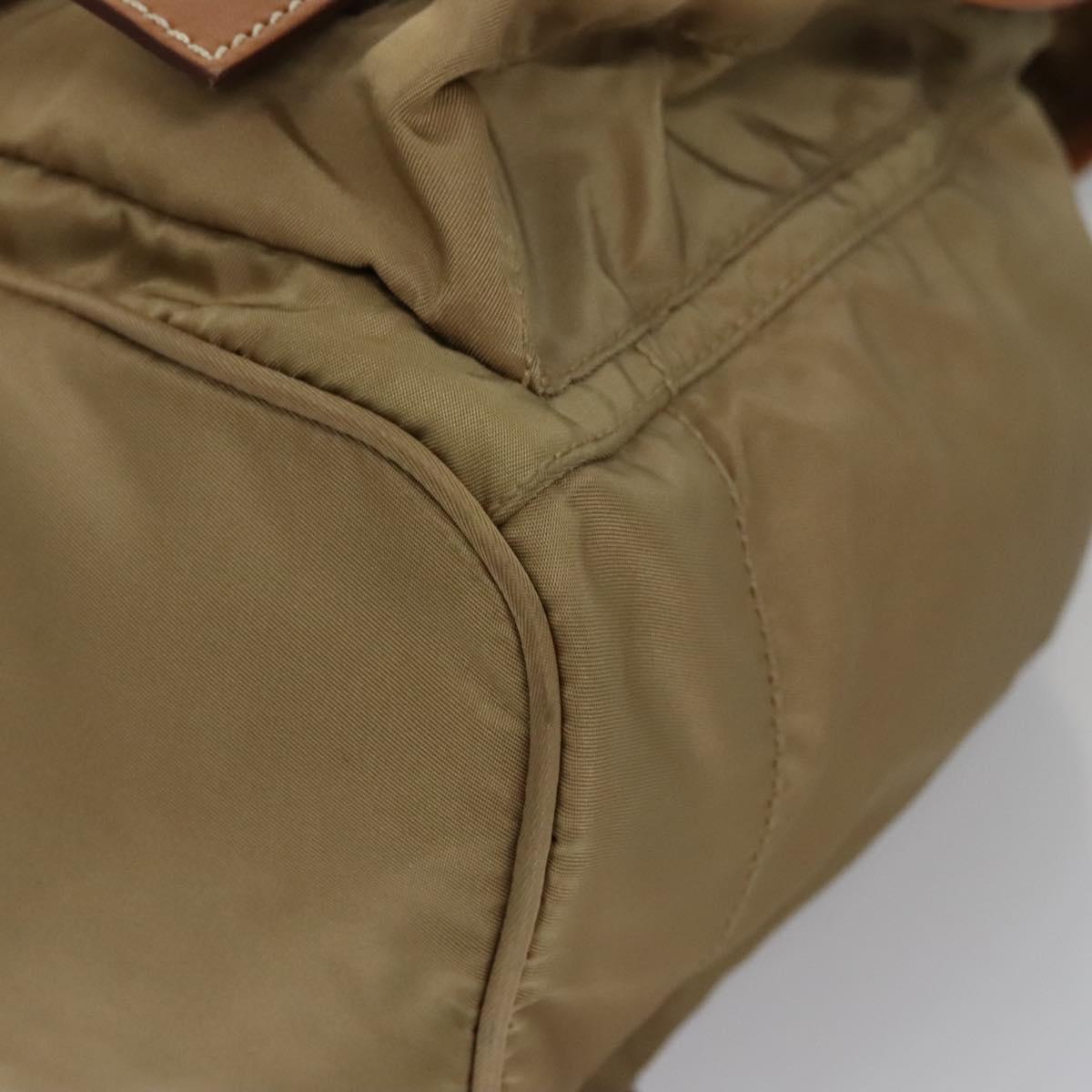 Prada Re-Nylon Khaki Synthetic Backpack Bag (Pre-Owned)
