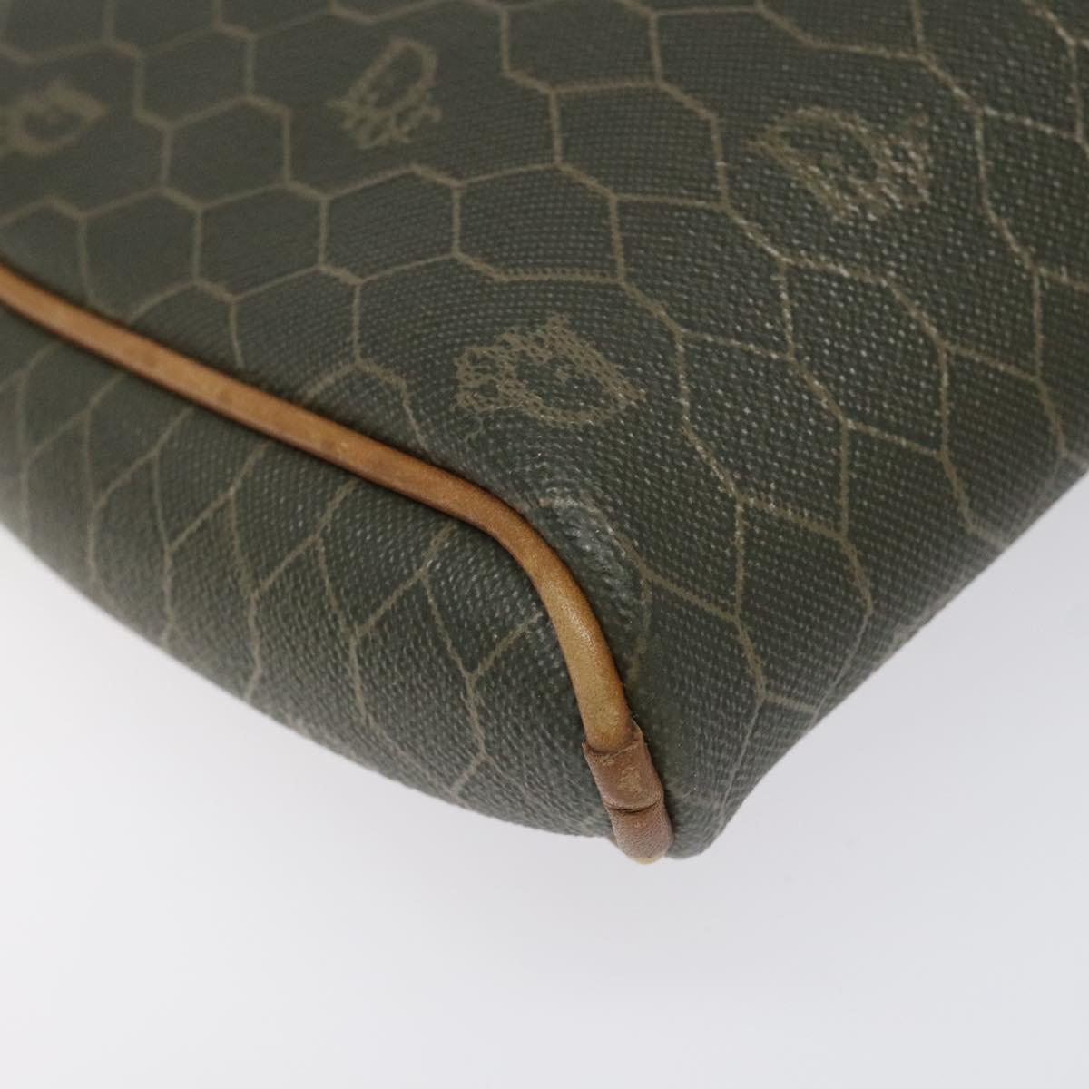 Dior Honeycomb Green Canvas Shoulder Bag (Pre-Owned)