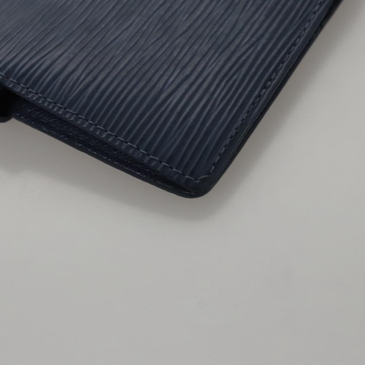 Louis Vuitton Agenda Pm Blue Leather Wallet (Pre-Owned)