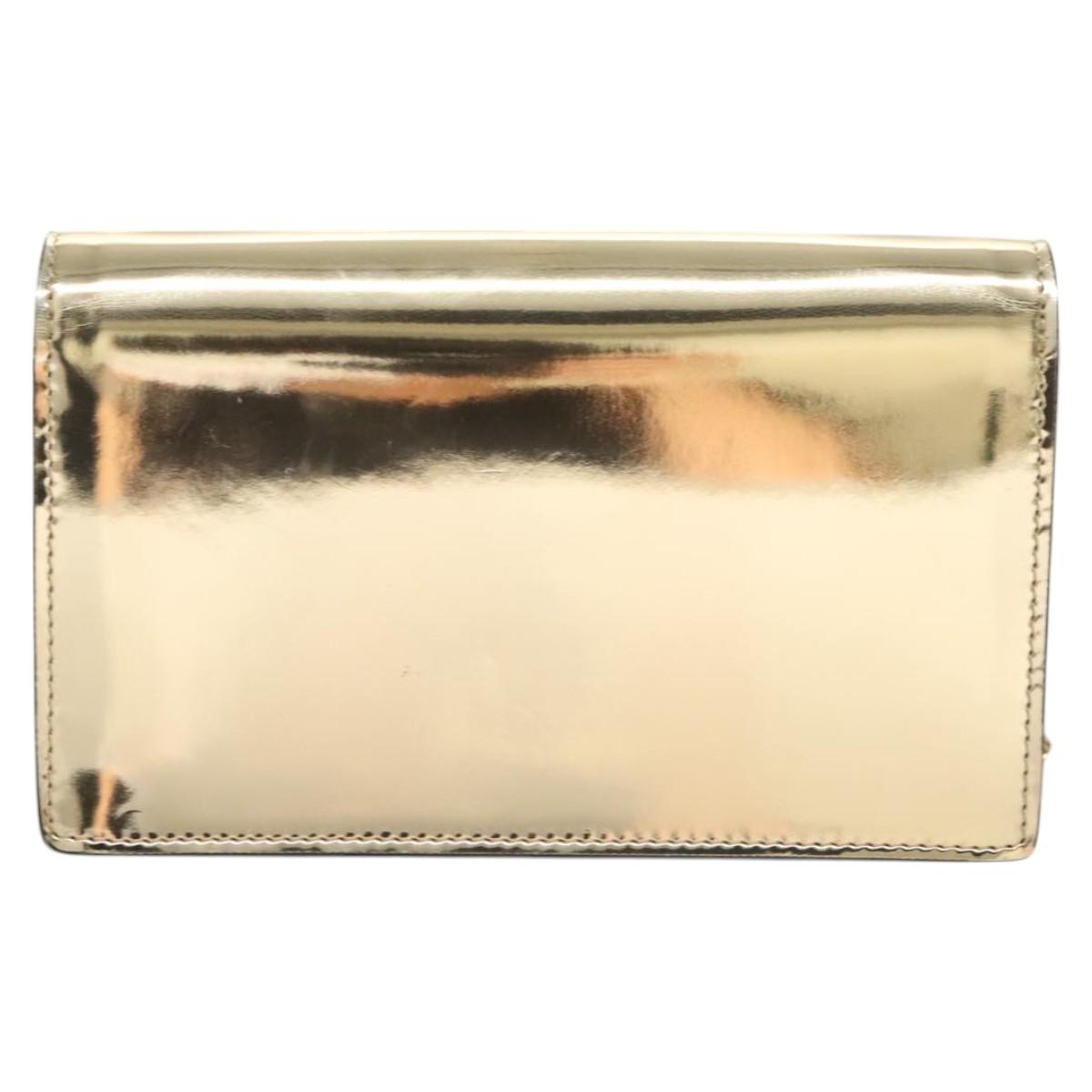 Versace Gold Patent Leather Shoulder Bag (Pre-Owned)