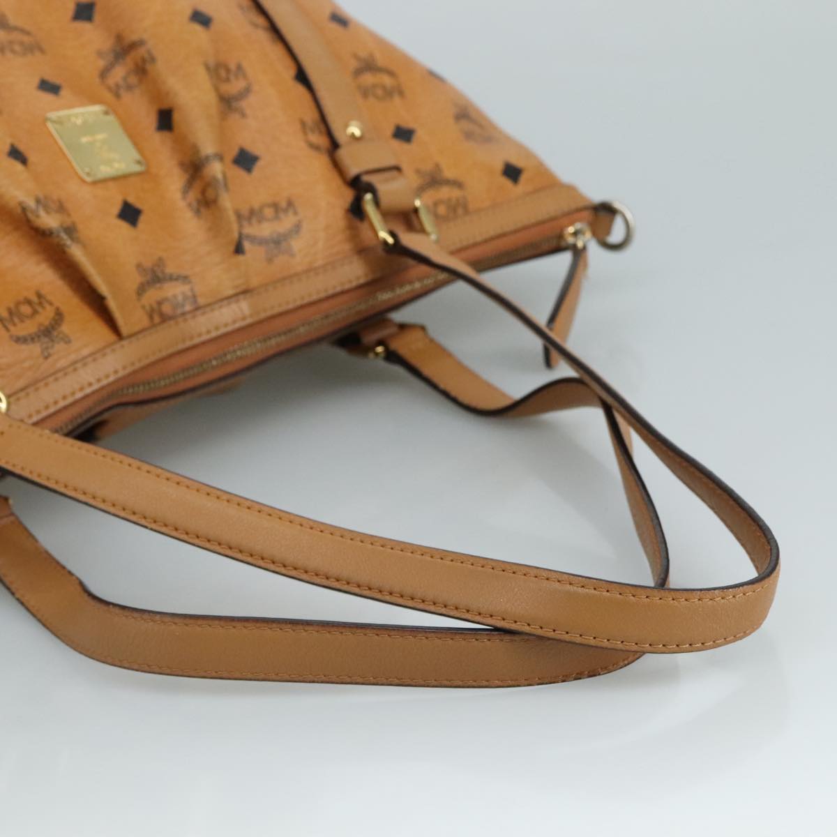 MCM Visetos Brown Canvas Tote Bag (Pre-Owned)