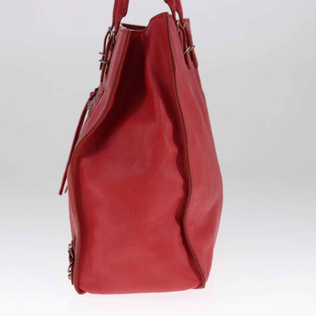 Balenciaga Papier Red Leather Tote Bag (Pre-Owned)