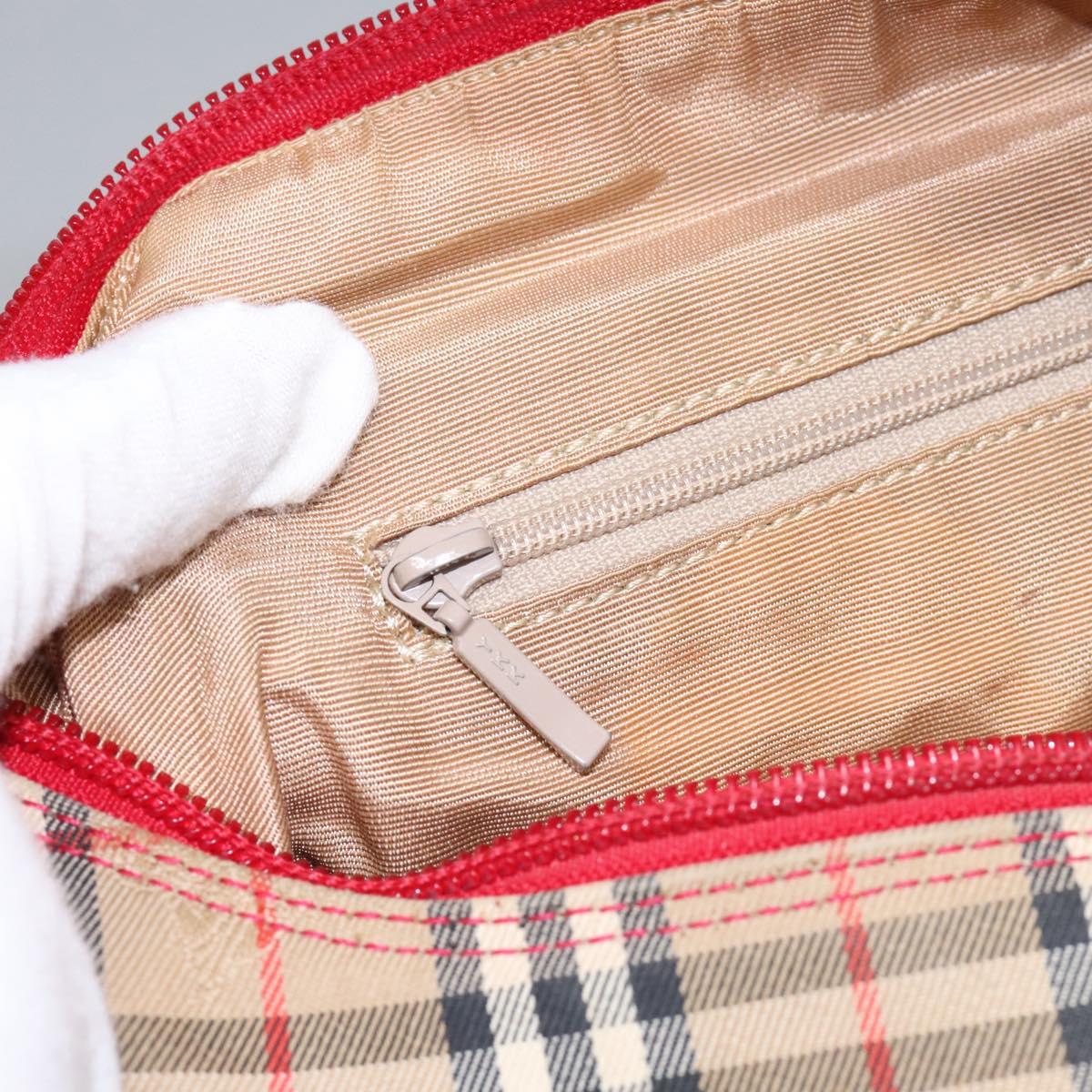Burberry Nova Check Beige Canvas Shoulder Bag (Pre-Owned)