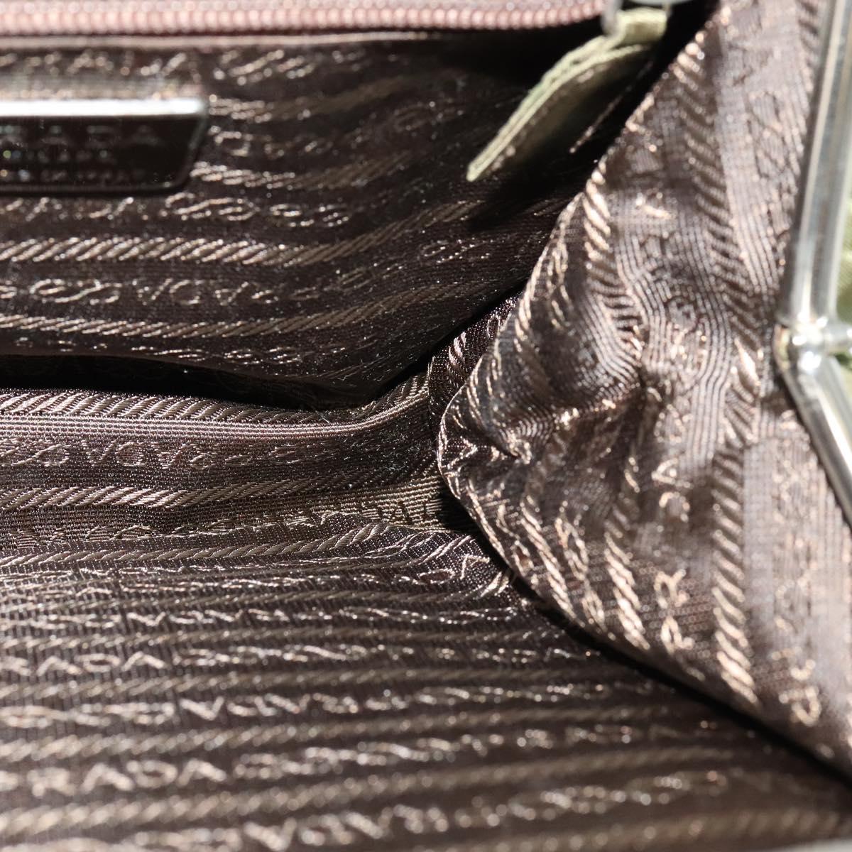 Prada Vitello Khaki Synthetic Handbag (Pre-Owned)